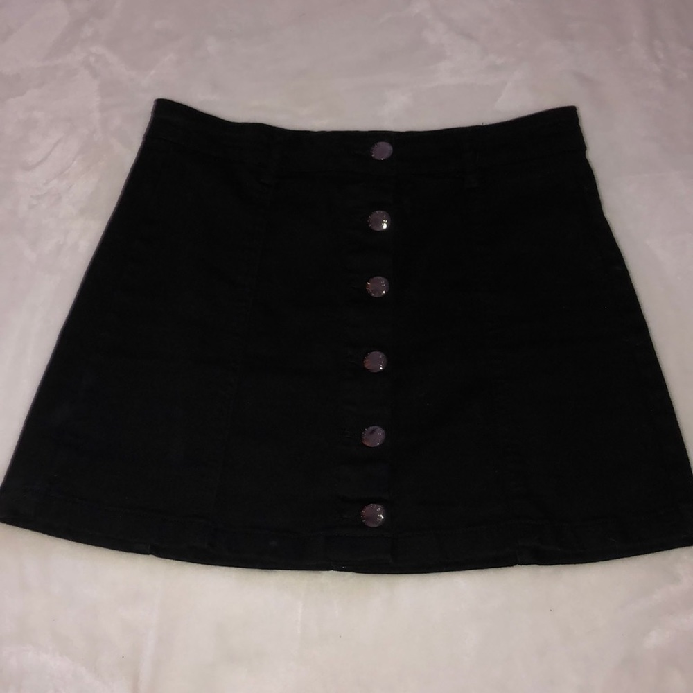 Black jean skirt